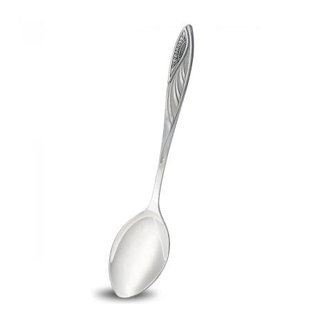 СЕРЕБРЯНАЯ ДЕСЕРТНАЯ ЛОЖКА "ПОДСОЛНУХ" С ЧЕРНЕНИЕМ  - СЕВЕРНАЯ ЧЕРНЬ