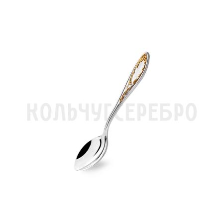 КОФЕЙНАЯ ЛОЖКА ИЗ МЕЛЬХИОРА "ПЛАМЯ" С ПОЗОЛОТОЙ – КОЛЬЧУГИНСКИЙ МЕЛЬХИОР