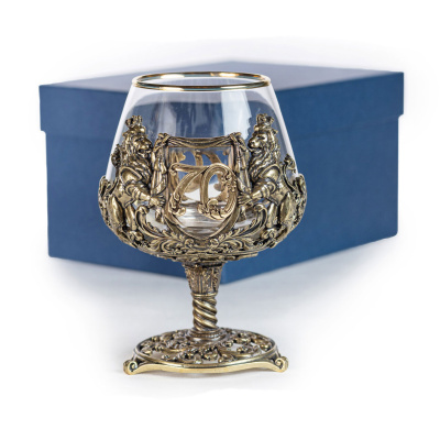БОКАЛ ДЛЯ КОНЬЯКА "ЮБИЛЕЙНЫЙ 70" ЛАТУННЫЙ