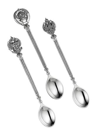 СЕРЕБРЯНЫЙ КОФЕЙНЫЙ НАБОР "ЭПОХИ" (3 ШТУКИ) – АЛЬТМАСТЕР