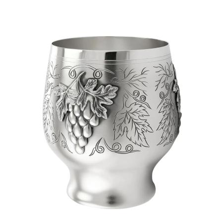 СЕРЕБРЯНЫЙ СТАКАН "ВИНОГРАДНАЯ ЛОЗА" 220 МЛ. – МСТЁРСКИЙ ЮВЕЛИР
