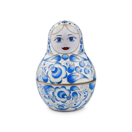 СЕРЕБРЯНЫЙ СУВЕНИР "МАТРЁШКА" 34975 – РУССКИЕ САМОЦВЕТЫ