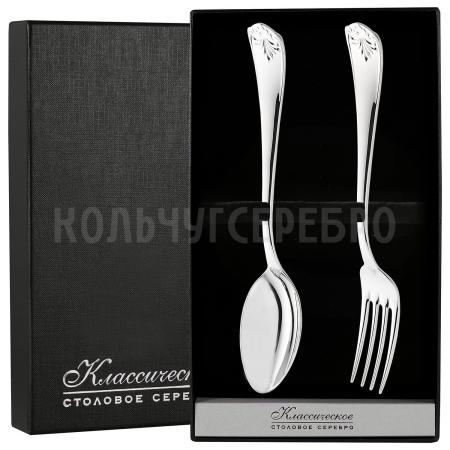 СЕРЕБРЯНЫЙ СТОЛОВЫЙ НАБОР "ANTIQUE" (2 ПРЕДМЕТА) – SOKOLOV