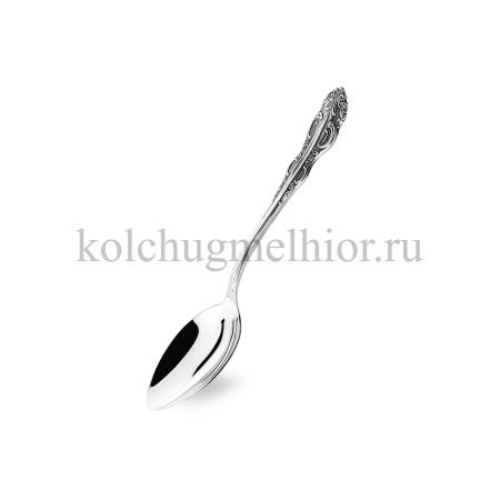 ЧАЙНАЯ ЛОЖКА ИЗ МЕЛЬХИОРА "ЮБИЛЕЙНЫЙ" С ЧЕРНЕНИЕМ – КОЛЬЧУГИНСКИЙ МЕЛЬХИОР