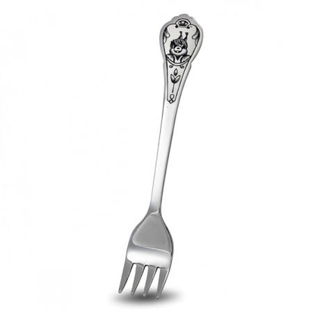 СЕРЕБРЯНАЯ ДЕТСКАЯ ВИЛКА "БЕЛОЧКА" АРТ. 40020111А05 – СЕВЕРНАЯ ЧЕРНЬ