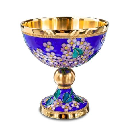 СЕРЕБРЯНАЯ ВАЗА ДЛЯ ДЕСЕРТА 42665 – РУССКИЕ САМОЦВЕТЫ