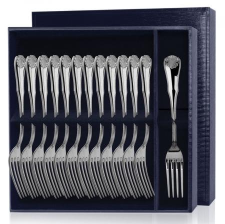 СЕРЕБРЯНЫЙ СТОЛОВЫЙ НАБОР "ВИЗИТ" (12 ВИЛОК) – АРГЕНТА