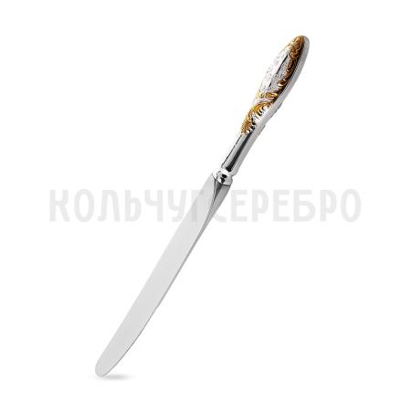 ДЕСЕРТНЫЙ НОЖ ИЗ МЕЛЬХИОРА "МОРОЗКО" С ПОЗОЛОТОЙ – КОЛЬЧУГИНСКИЙ МЕЛЬХИОР