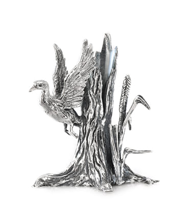 СЕРЕБРЯНАЯ ПОДСТАВКА ПОД РУЧКУ "ОХОТА" – АЛЬТМАСТЕР