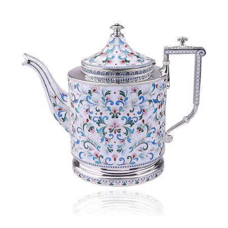 СЕРЕБРЯНЫЙ ЧАЙНИК "LEAU" – РУССКИЕ САМОЦВЕТЫ