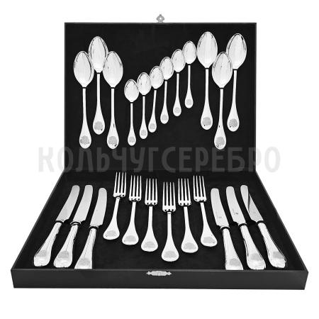 СЕРЕБРЯНЫЙ СТОЛОВЫЙ НАБОР "ОТЕЧЕСТВО" (24 ПРЕДМЕТА) – КРАСНАЯ ПРЕСНЯ