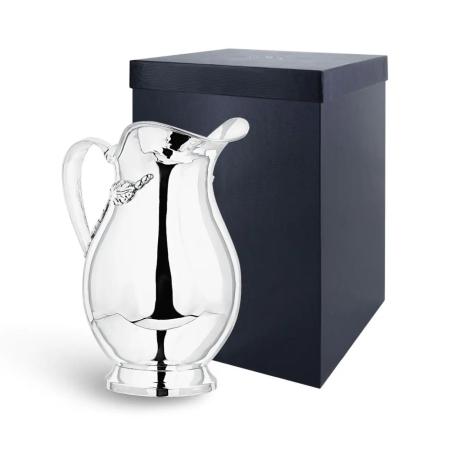СЕРЕБРЯНЫЙ КУВШИН "ЛИСТЬЯ" БЕЗ КРЫШКИ (2 ЛИТРА) – АРГЕНТА