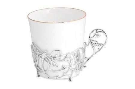 СЕРЕБРЯНАЯ КОФЕЙНАЯ ЧАШКА 42247 – РУССКИЕ САМОЦВЕТЫ