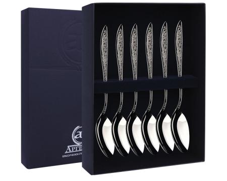 СЕРЕБРЯНЫЙ ЧАЙНЫЙ НАБОР "МОРОЗКО" (6 ЧАЙНЫХ ЛОЖЕК) – АРГЕНТА