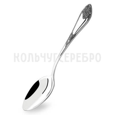 СЕРЕБРЯНАЯ СТОЛОВАЯ ЛОЖКА "ДВОРЦОВАЯ" М-17 С ЧЕРНЕНИЕМ – ПАВЛОВСКИЙ ЗАВОД