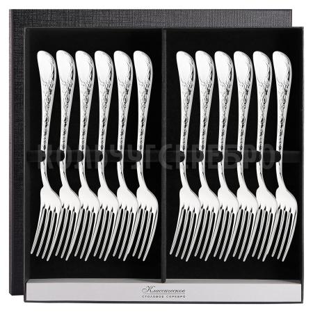 СЕРЕБРЯНЫЙ СТОЛОВЫЙ НАБОР "RENAISSANCE" (12 ВИЛОК) – SOKOLOV