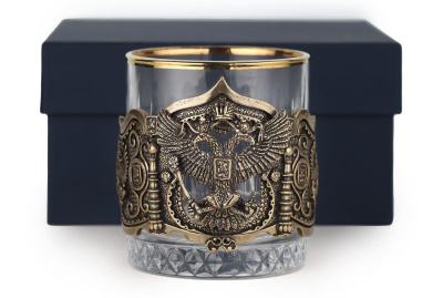 СТАКАН ДЛЯ ВИСКИ "ГЕРБ РФ" CLASSIC 