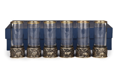 СТОПКА-ПАТРОН "ОХОТА " ЛАТУННАЯ 6 ШТ