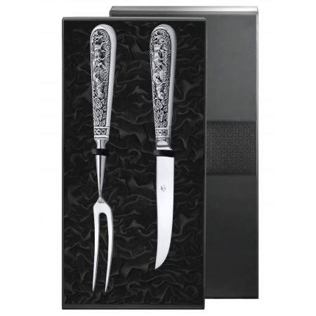 НАБОР ДЛЯ СТЕЙКА "ЛОСЬ" (2 ПРЕДМЕТА) – КОЛЬЧУГИНСКИЙ МЕЛЬХИОР