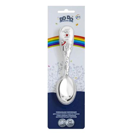 ДЕТСКАЯ ЛОЖКА "ДЕВОЧКА" С ЦВЕТНОЙ ЭМАЛЬЮ – КОЛЬЧУГИНСКИЙ МЕЛЬХИОР