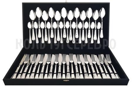 СТОЛОВЫЙ НАБОР ИЗ МЕЛЬХИОРА "ГРАЦИЯ" №8 (48 ПРЕДМЕТОВ) – МСТЕРСКИЙ ЮВЕЛИР