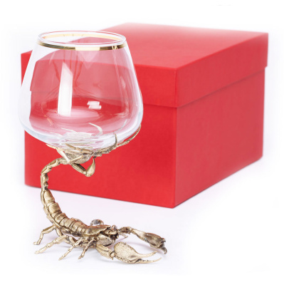 БОКАЛ ДЛЯ КОНЬЯКА "СКОРПИОН" ЛАТУННЫЙ