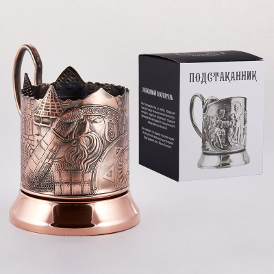 ПОДСТАКАННИК "БОГАТЫРСКАЯ ЗАСТАВА" МЕДНЫЙ – КОЛЬЧУГИНСКИЙ МЕЛЬХИОР
