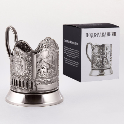 ПОДСТАКАННИК "КАТЮША" НИКЕЛИРОВАННЫЙ – КОЛЬЧУГИНСКИЙ МЕЛЬХИОР