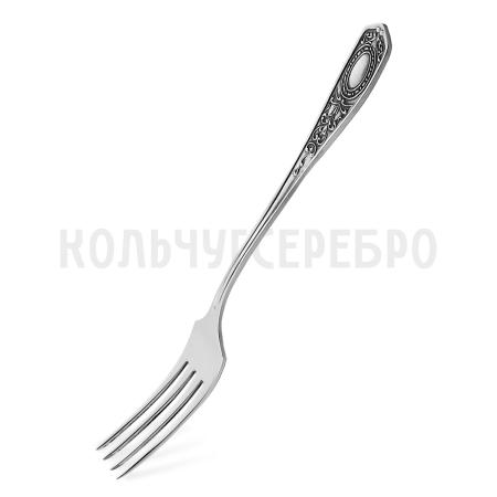 СТОЛОВАЯ ВИЛКА ИЗ МЕЛЬХИОРА "№1" С ЧЕРНЕНИЕМ - КОЛЬЧУГИНСКИЙ МЕЛЬХИОР