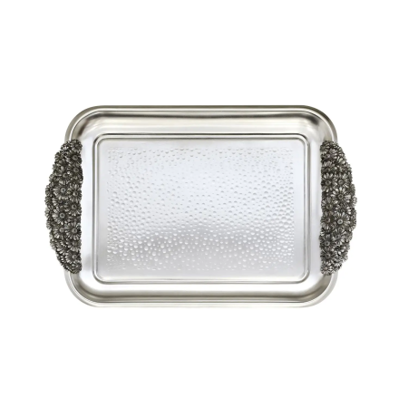 ПОДНОС "РОМАШКИ" ПРЯМОУГОЛЬНЫЙ КОВАННЫЙ – КОЛЬЧУГИНСКИЙ МЕЛЬХИОР