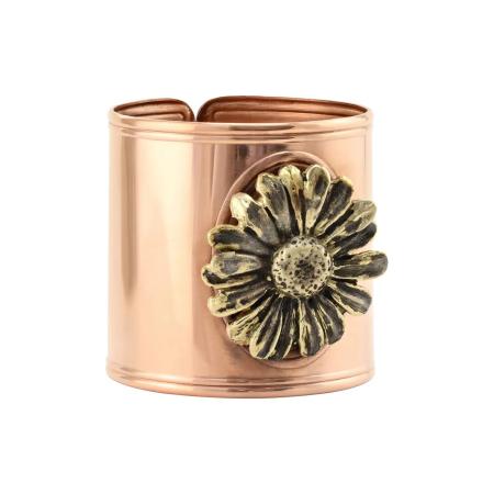 КОЛЬЦО ДЛЯ САЛФЕТОК "РОМАШКА" МЕДНОЕ – КОЛЬЧУГИНСКИЙ МЕЛЬХИОР
