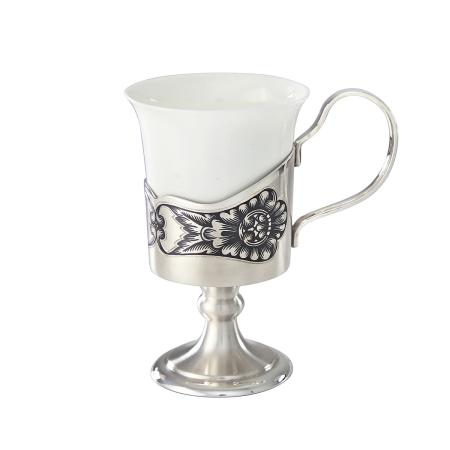 СЕРЕБРЯНАЯ КОФЕЙНАЯ ЧАШКА С ЧЕРНЕНИЕМ – СЕВЕРНАЯ ЧЕРНЬ