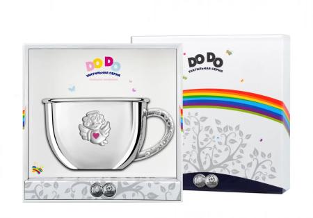 ДЕТСКАЯ БУЛЬОННИЦА "АНГЕЛ" С РОЗОВОЙ ЭМАЛЬЮ – КОЛЬЧУГИНСКИЙ МЕЛЬХИОР