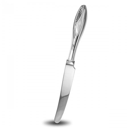 СЕРЕБРЯНЫЙ СТОЛОВЫЙ НОЖ "ПОДСОЛНУХ" С ЧЕРНЕНИЕМ  - СЕВЕРНАЯ ЧЕРНЬ