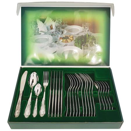 СТОЛОВЫЙ НАБОР ИЗ НЕРЖАВЕЮЩЕЙ СТАЛИ "ГУБЕРНАТОР" М11 (24 ПРЕДМЕТА)