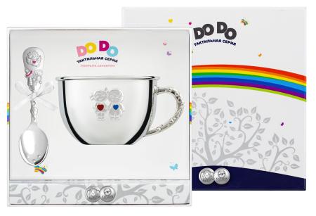 ДЕТСКАЯ БУЛЬОННИЦА "МАЛЫШИ" С ЛОЖКОЙ "АНГЕЛ" РОЗ. ЭМ. – КОЛЬЧУГИНСКИЙ МЕЛЬХИОР