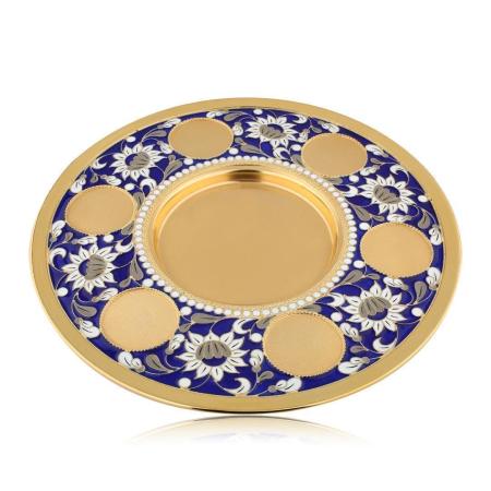 СЕРЕБРЯНЫЙ ПОДНОС 27041 – РУССКИЕ САМОЦВЕТЫ