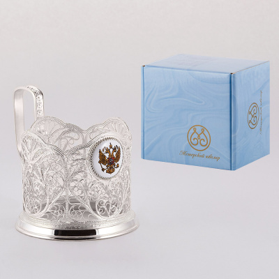 ПОДСТАКАННИК "ОТЕЧЕСТВО" ПОСЕРЕБРЕННЫЙ – МСТЕРСКИЙ ЮВЕЛИР