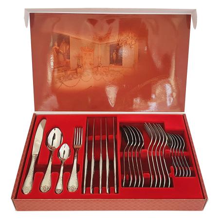 СТОЛОВЫЙ НАБОР ИЗ НЕРЖАВЕЮЩЕЙ СТАЛИ "ИМПЕРАТОРСКИЙ" М12 (24 ПРЕДМЕТА)