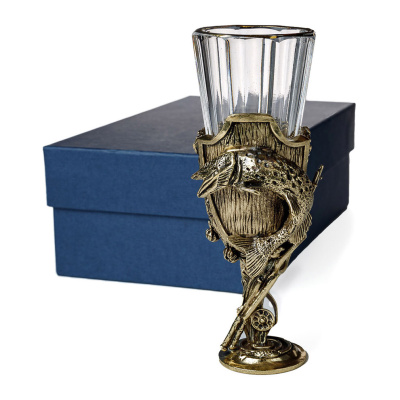 ЛАФИТНИК ДЛЯ ВОДКИ "ТРОФЕЙНЫЙ РЫБАЛКА" (ЩУКА) ЛАТУННЫЙ