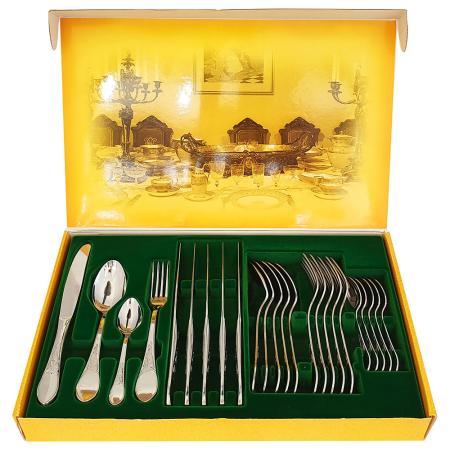 СТОЛОВЫЙ НАБОР ИЗ НЕРЖАВЕЮЩЕЙ СТАЛИ "НИЖЕГОРОДСКИЙ" М20 (24 ПРЕДМЕТА)