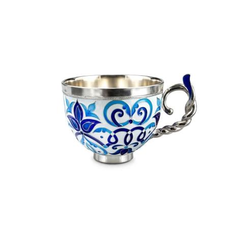 СЕРЕБРЯНАЯ ЧАЙНАЯ ЧАШКА 42417 - РУССКИЕ САМОЦВЕТЫ