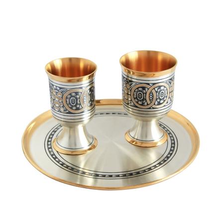 СЕРЕБРЯНЫЙ ВИННЫЙ НАБОР "СВАДЕБНЫЙ" АРТ. 40170001А06 – СЕВЕРНАЯ ЧЕРНЬ