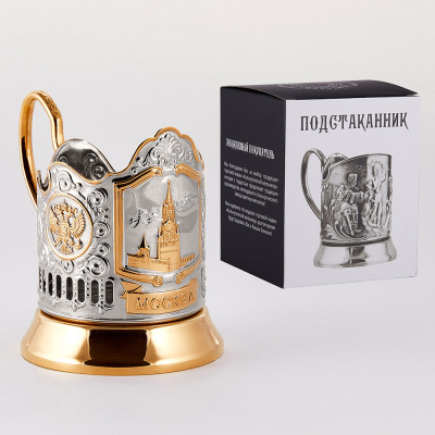 ПОДСТАКАННИК "СПАССКАЯ БАШНЯ" НИКЕЛИРОВАННЫЙ Ч/П – КОЛЬЧУГИНСКИЙ МЕЛЬХИОР