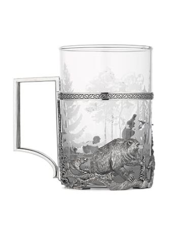 СЕРЕБРЯНЫЙ ПОДСТАКАННИК "ОХОТА" – АЛЬТМАСТЕР