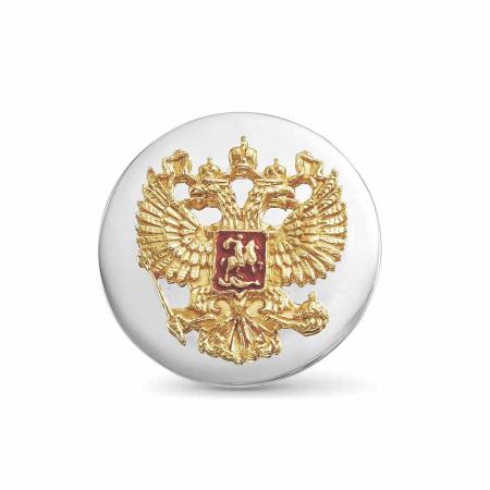 СЕРЕБРЯНЫЙ ЗНАЧОК "ГЕОРГИЙ ПОБЕДОНОСЕЦ" ОБЪЁМНЫЙ С ПОЗОЛОТОЙ – КРАСНАЯ ПРЕСНЯ