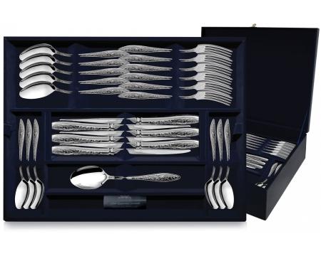 СЕРЕБРЯНЫЙ СТОЛОВЫЙ НАБОР "МОРОЗКО" (48 ПРЕДМЕТОВ) – АРГЕНТА