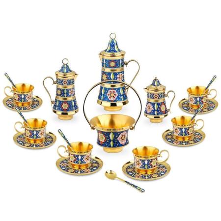 СЕРЕБРЯНЫЙ КОФЕЙНЫЙ НАБОР "РОЗОЧКА"  – РУССКИЕ САМОЦВЕТЫ