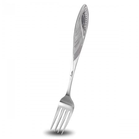 СЕРЕБРЯНАЯ СТОЛОВАЯ ВИЛКА "ПОДСОЛНУХ" С ЧЕРНЕНИЕМ  - СЕВЕРНАЯ ЧЕРНЬ