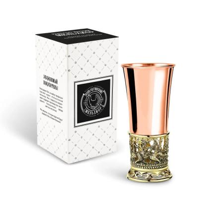 СТОПКА "ЛИСЬЯ ОХОТА" МЕДЬ-ЛАТУНЬ – КОЛЬЧУГИНСКИЙ МЕЛЬХИОР